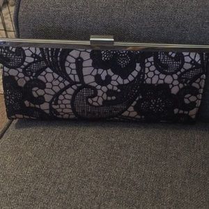 Style &Co Tan Black Lace Clutch